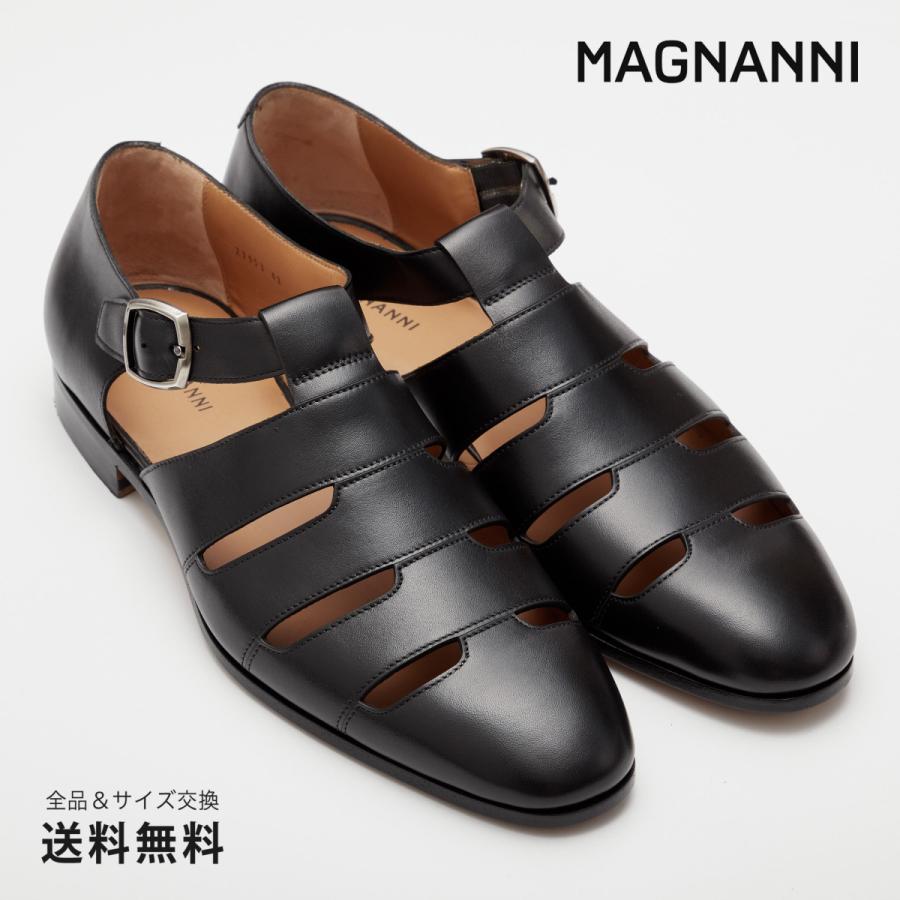 公式 MAGNANNI マグナーニ ブランド メンズ 靴 紳士靴 グルカサンダル ブラック 23953 BL｜magnanni