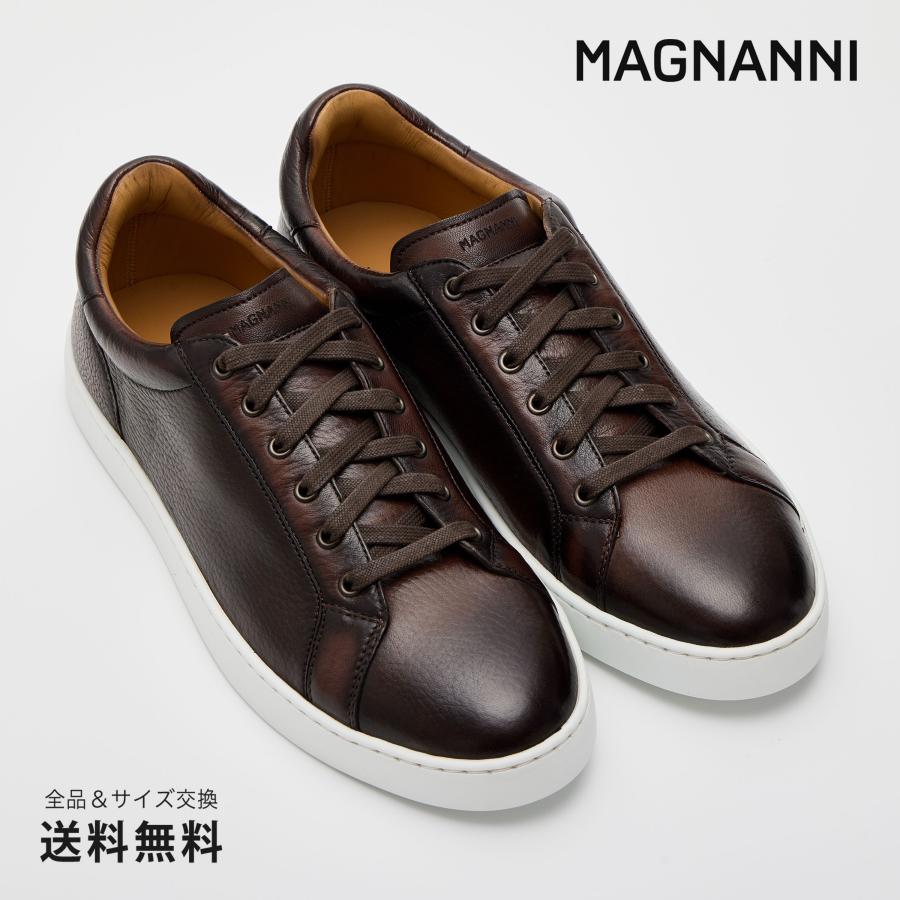 MAGNANNI マグナーニ ダークブラウン レザー ドレスシューズ40