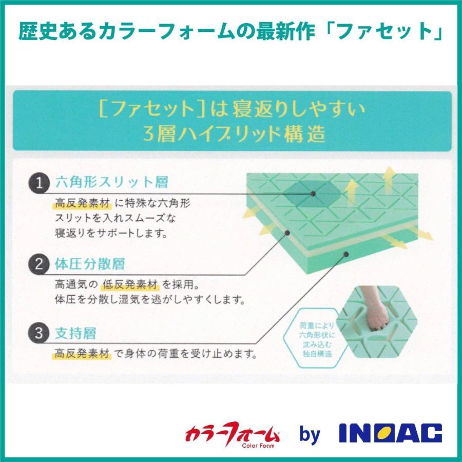 マットレス ダブル 三つ折り イノアック カラーフォームシリーズ