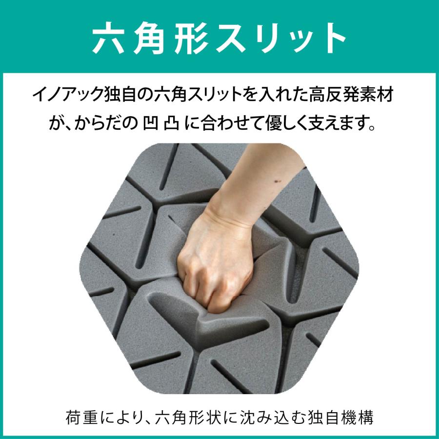マットレス ダブル 三つ折り 軽量 イノアック カラーフォーム