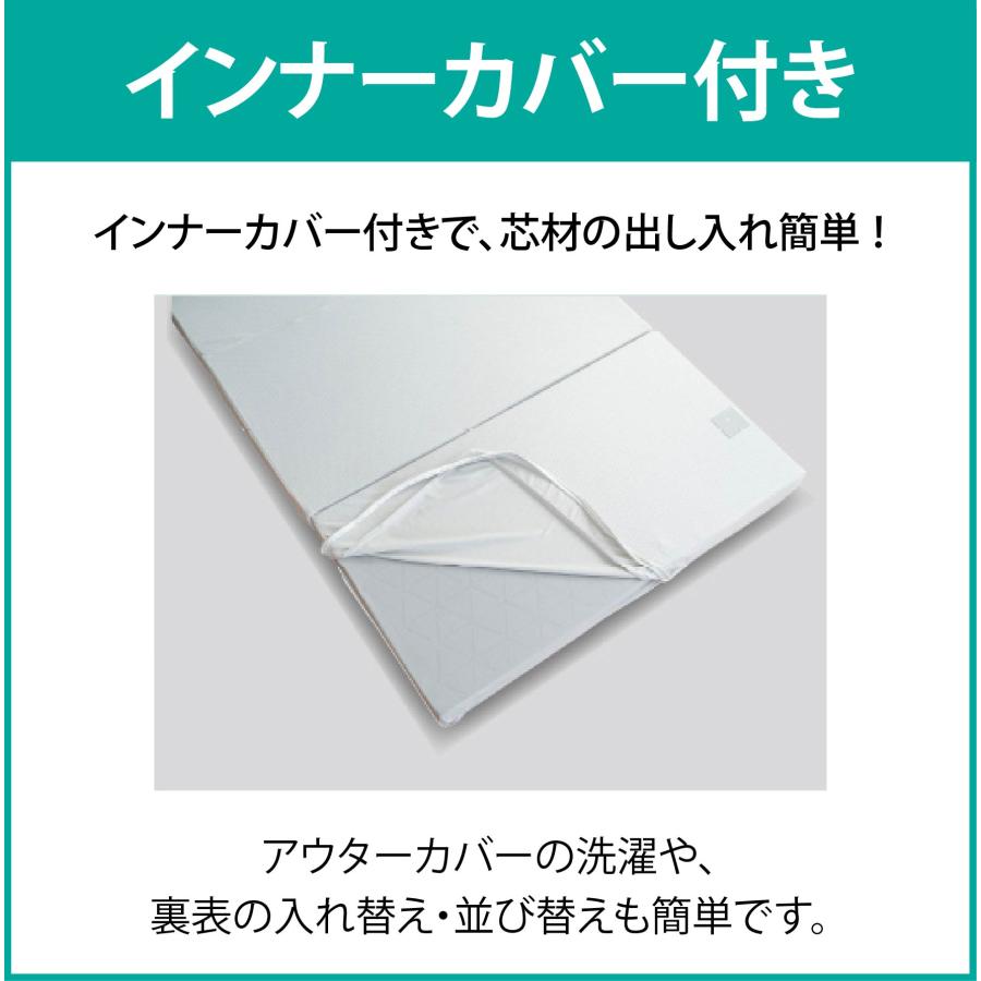 マットレス シングル 三つ折り 軽量 イノアック カラーフォーム