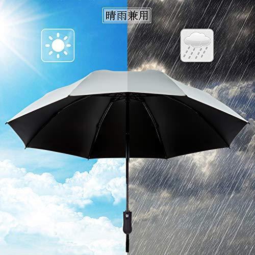 折りたたみ傘 KUUHAKU 逆折りデザイン ワンタッチ自動開閉 日? 8本骨 晴雨兼用 おりたたみ傘 210T超撥水 UVカット率99% レディース｜mago8go8｜03