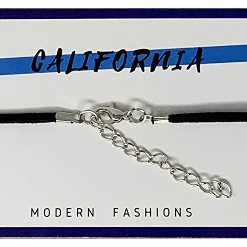 California Modern Fashions フェイクレザーチョーカー シルバークロスネックレス付き｜mago8go8｜04