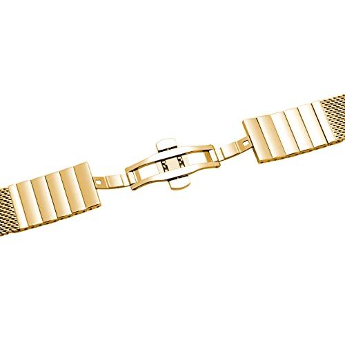 18mm ゴールド 時計バンド 交換 ベルト プッシュ D バックル 腕時計 ステンレス メッシュ ベルト メタルベルト 時計 レディース｜mago8go8｜05