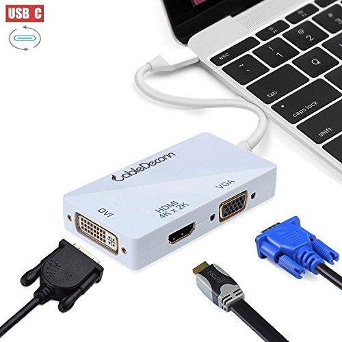 CableDeconn USBC to HDMI DVI VGA 変換 アダプタ Type c Thunderbolt 3 to DVI
