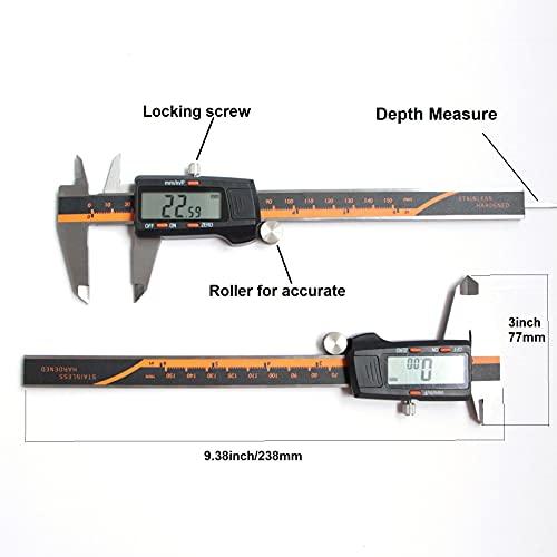 Hyannes デジタルノギス150MM のぎすステンレス製 キャリパー測定ツール 大型液晶画面 インチ/MM/分数変換 内径測定 外径測定 深さ測定｜mago8go8｜06