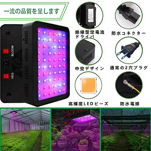 植物成長ライト 1200W LED植物育成ライト フルスペクトル 植物ライト 2つのスイッチ 三種類照明モード 植物育成用 水耕栽培ライト 室内用ライ｜mago8go8｜04