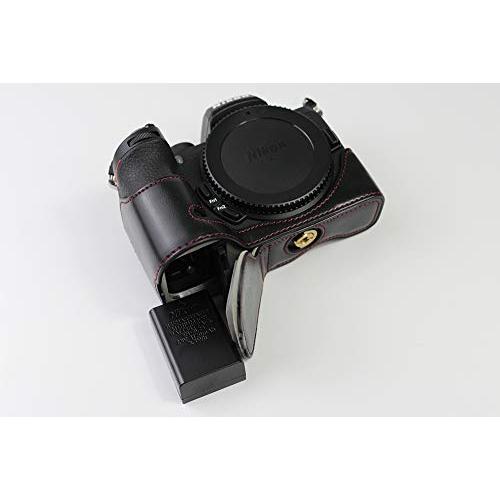 Koowl 対応 Nikon ニコン Z30 Z50 カメラバッグ カメラケース 、Koowl手作りトップクラスのPUレザーカメラハーフケース、Nik｜mago8go8｜07