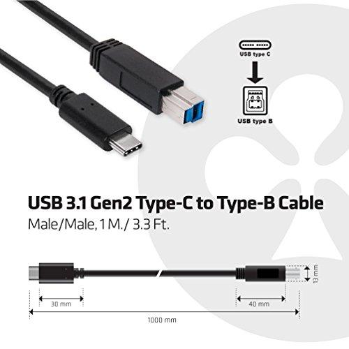 Club3D USB 3.1 Gen2 Type-C to Type-B Cable ケーブル 1M (CAC-1524)｜mago8go8｜02