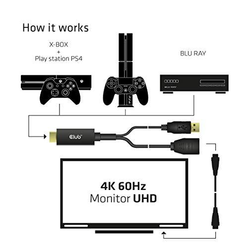 Club3D HDMI Male オス to DisplayPort 1.2 Female メス アクティブ アダプタ USB給電付き 4K@60Hz｜mago8go8｜06