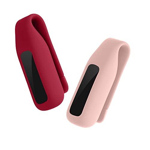 kwmobile 対応 Fitbit luxe 2x クリップホルダー シリコン フィットネストラッカー クリップ s