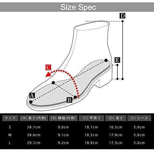 [グラベラ] サイドゴアブーツ ヒールブーツ ヒール高5.0cm メンズ ブラックスムース 26.0~26.5 cm｜mago8go8｜07