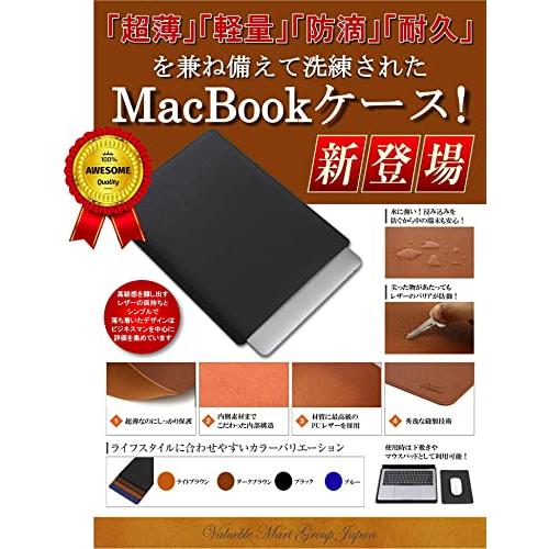 V.M MacBook Air 13 スリーブ ケース 2017 モデル レザー 11/12/13/14/15/16 軽 薄 皮 革 マックブック エ｜mago8go8｜03