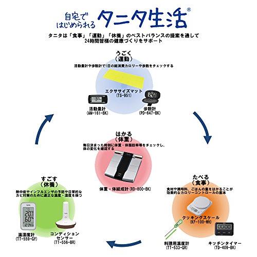 タニタ(TANITA) 歩数計 [大画面・腰タイプ] ブラック PD-647-BK｜mago8go8｜03