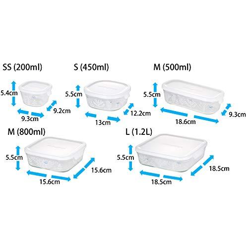 iwaki(イワキ) 耐熱ガラス 保存容器 シンジカトウ Petit bois 7個セット パック&レンジ PS-PRNSNC71｜mago8go8｜08