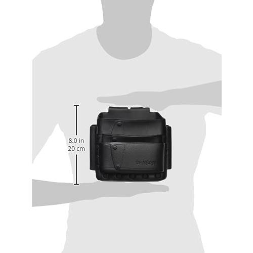 デンサン EVA樹脂製腰袋 ソフトプラポーチ ポケット3段式 ブラック DPP-864M-BK｜mago8go8｜03