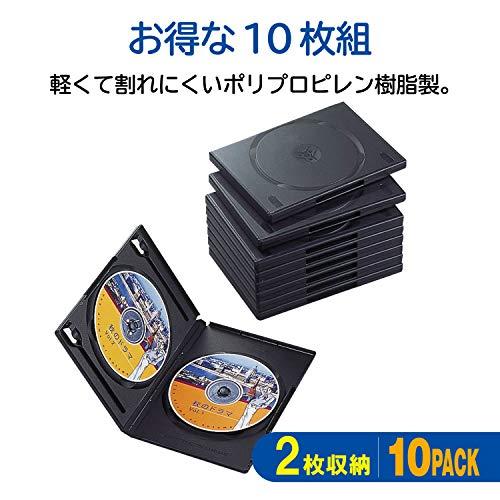 エレコム トールケース DVD BD 対応 標準サイズ 2枚収納 10個セット ブラック CCD-DVD06BK｜mago8go8｜03
