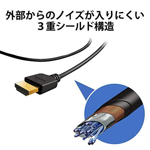 エレコム HDMI ケーブル 2m 4K×2K対応 やわらか ブラック CAC-HD14EY20BK｜mago8go8｜06