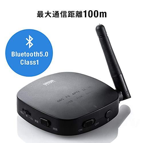 サンワダイレクト Bluetoothオーディオトランスミッター レシーバー apt-X LL/FastStream 低遅延 apt-X HD 3.5m｜mago8go8｜06