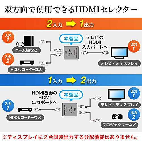 サンワダイレクト HDMIセレクター 4K 手動 双方向 2入力1出力 / 1入力2出力 400-SW028｜mago8go8｜02