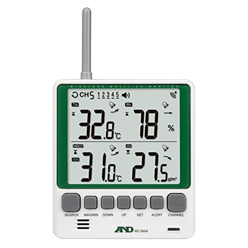 A&D マルチチャンネルワイヤレス環境温湿度計 セット AD-5664SET｜mago8go8｜02