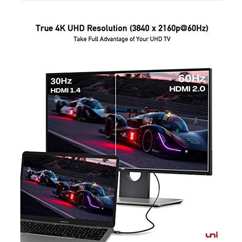 uni Type C HDMI 変換ケーブル [4K/60Hz Thunderbolt3] USB C MacBook Pro/Air iPad Pr｜mago8go8｜08