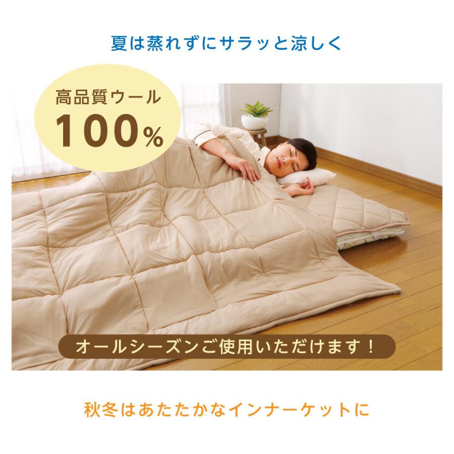 新品未使用ETRO  Collection 羊毛肌掛けふとん　2枚 洗える 肌掛け布団 羊毛100% ダブル 180×190 羊毛 肌ふとん 高品質