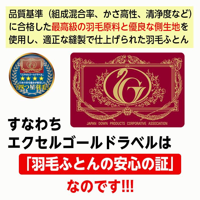 羽毛布団 ダブル ブルー 日本製 掛け布団 羽毛掛け布団 四つ星品質