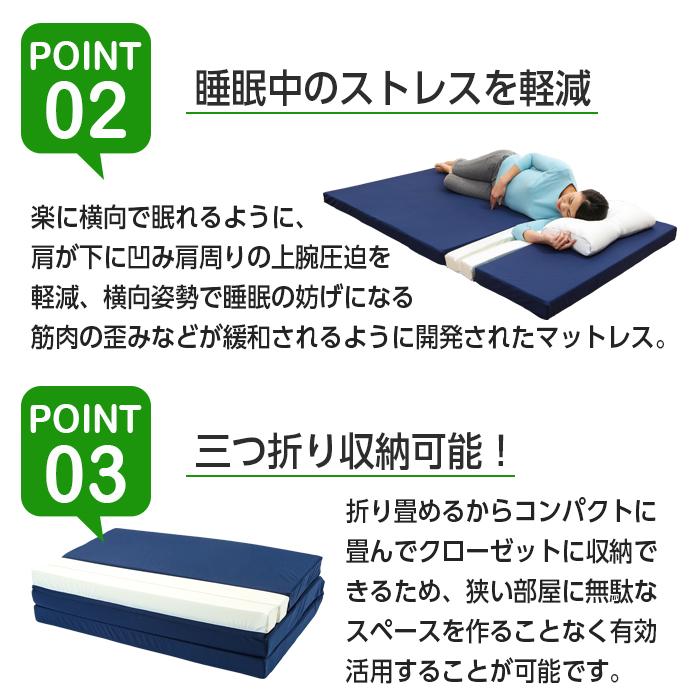 マットレス 三つ折り シングル 100×200 ふとん 頭痛 肩こり 腰痛