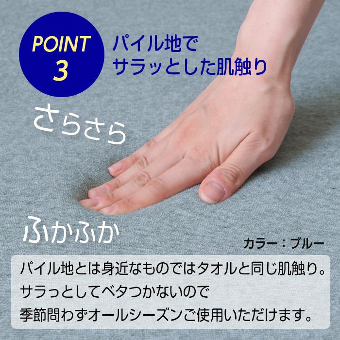 洗える 極厚 30mm ラグ 185×240 3畳 ブルー 防音 カーペット すべり