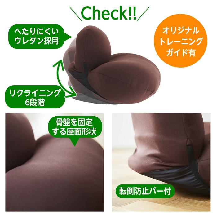 MIZUNO（ミズノ） エクササイズ座椅子 腹筋プルレプラス ブラウン