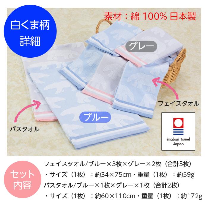 今治タオル（imabari towel） フェイス＆バスタオルセット ジャガード
