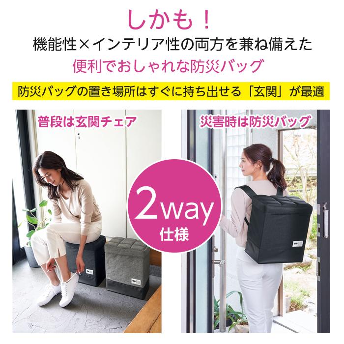 COGIT（コジット） 座れる玄関防災バッグ COGIT防災 防災バッグ 2way