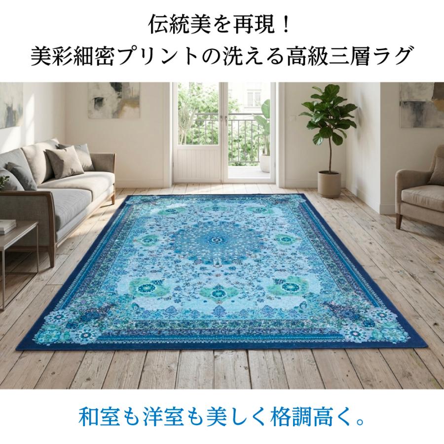 10倍ポイント】 ラグ 洗える カーペット 絨毯 じゅうたん 3畳 190×240