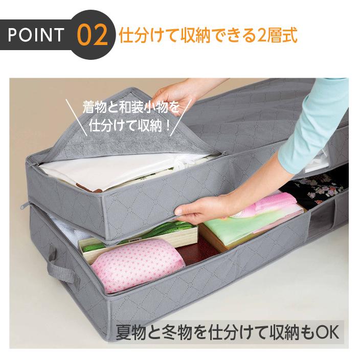 COGIT（コジット） 衣装ケース 収納ケース 2層式 2段式 布 着物 収納