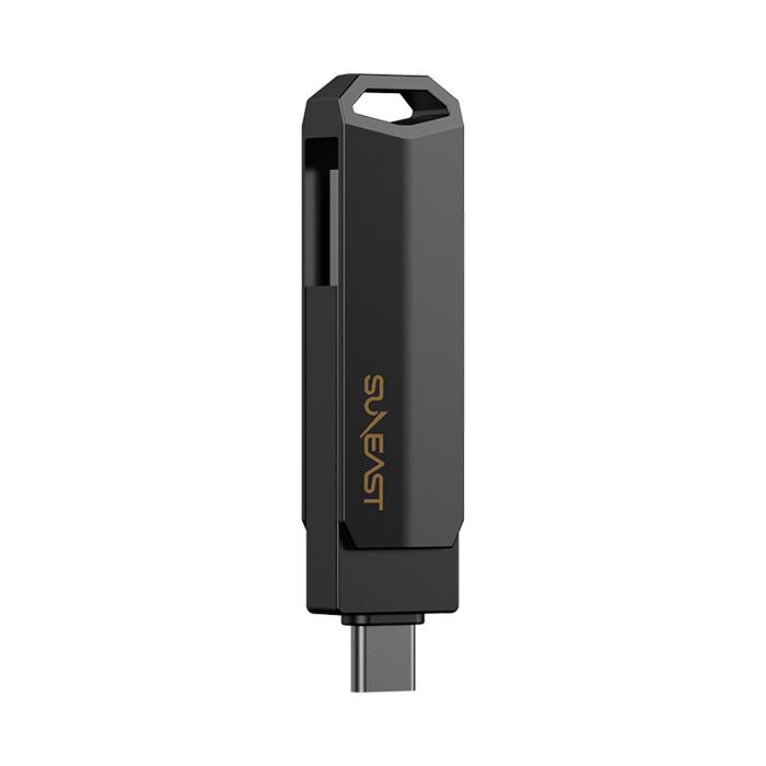 外付けSSD SUNEAST サンイースト 512GB 外付け ポータブル スティック型 SSD Revolve R10 USB3.2（Gen 2）USB Type C/USB-A両対応の画像