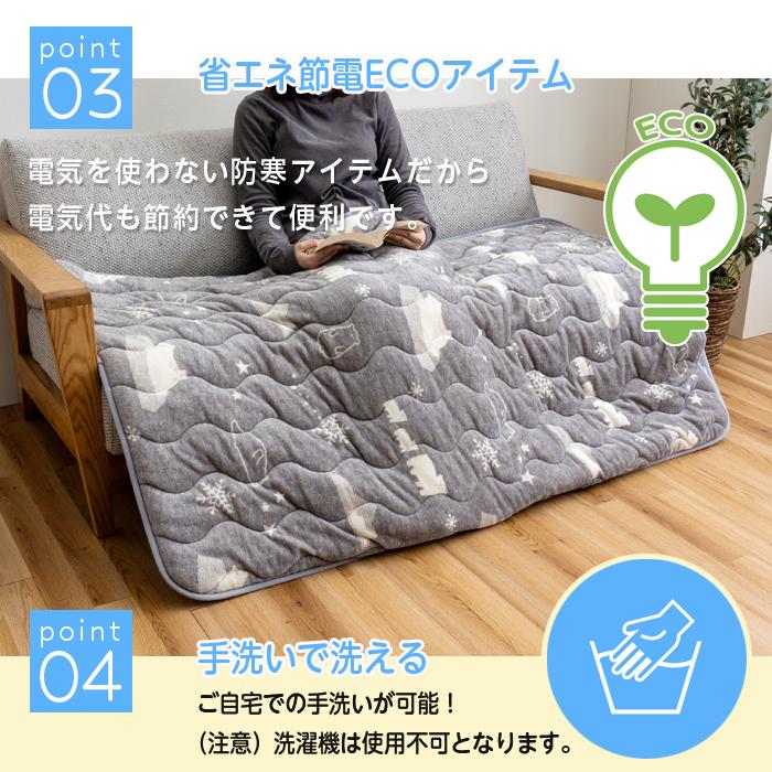 イケヒコ クッションラグ 白くま柄 90×150 シープボア クッション ラグ