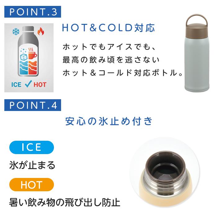 Kakusee（カクセー） 水筒 ステンレス ボトル 350ml ボトル型