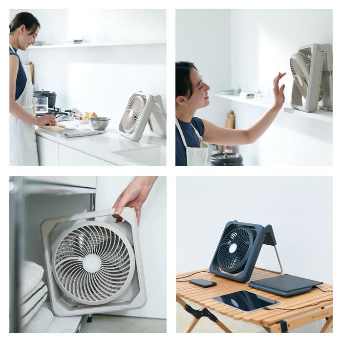 AIMY Cordless Solar Fan AIM-SF02 本体 AiMY（エイミー） 新型 AIM-SF02 AiMY 扇風機 ソーラーファン