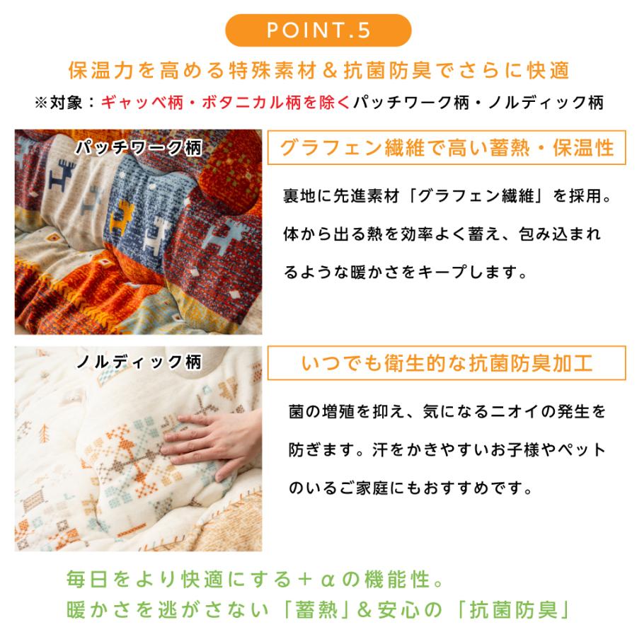 こたつ布団 正方形 薄掛け 190×190cm 洗える 撥水 抗菌防臭 保温 蓄熱