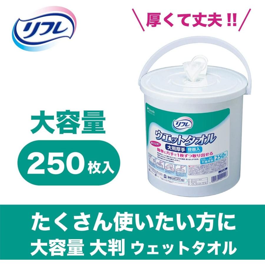 リフレ（紙おむつ） リフレ ウェットタオル 大判 厚手 ( 250枚 