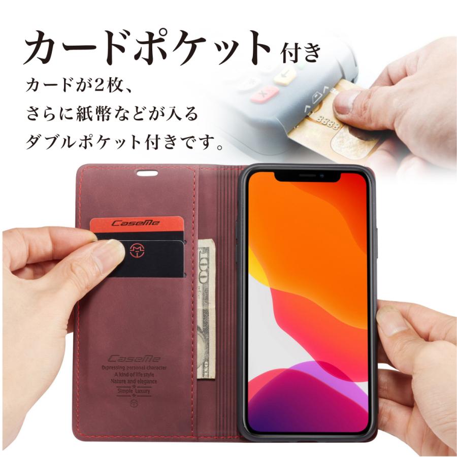 iPhone11 ProMax ケース 手帳型 レザー mini Pro カラフル オシャレ｜magokoro-store-v｜03