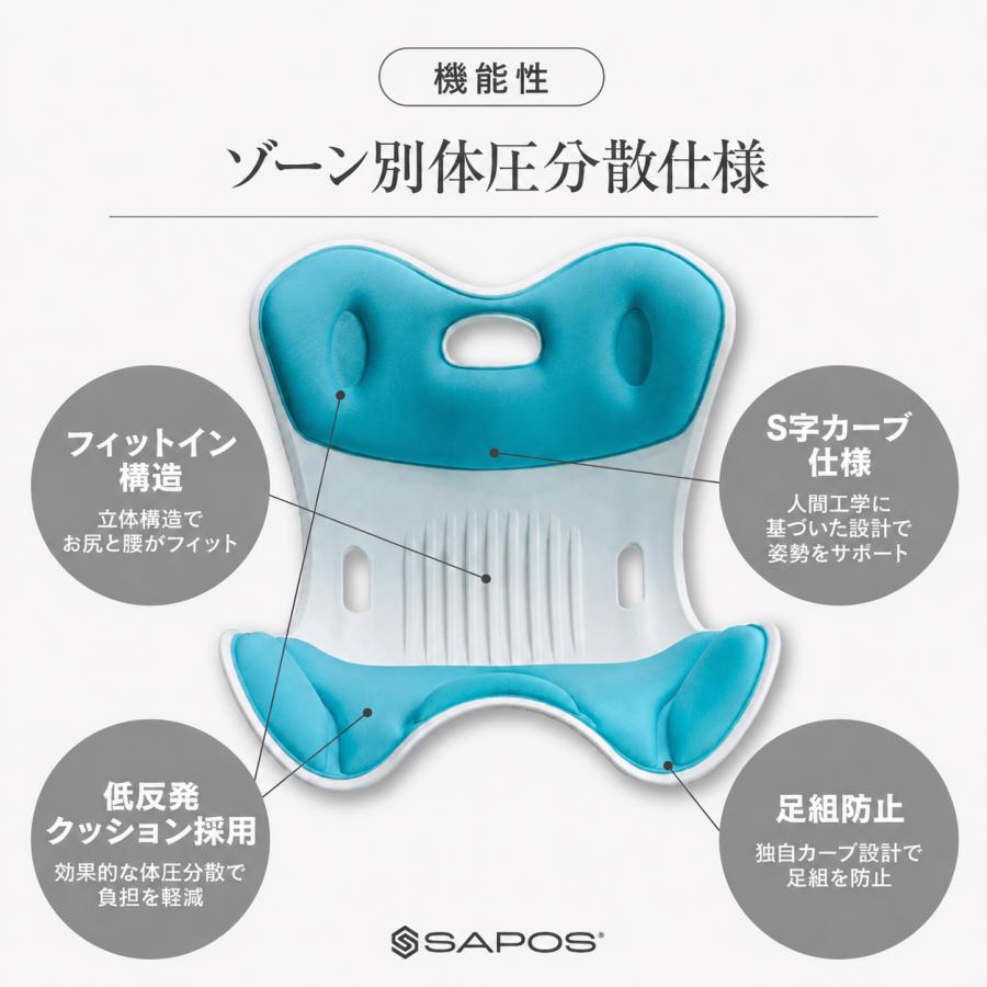 姿勢矯正 椅子 骨盤矯正 姿勢サポート チェア 姿勢 矯正 SAPOS サポス