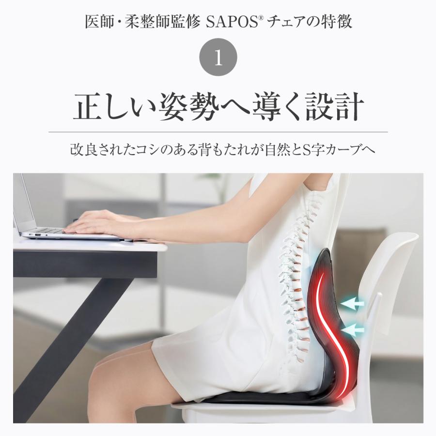 姿勢矯正 椅子 骨盤矯正 姿勢サポート チェア 姿勢 矯正 SAPOS サポス