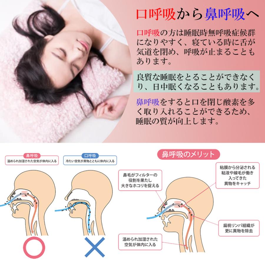 いびき防止グッズ いびき防止テープ 口閉じ マウス 安眠 快眠｜magokoro-store-v｜03