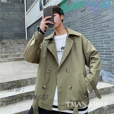 激安正規 トレンチコート 折り襟 無地 ショート丈 長袖 メンズ トレンチコート メンズ 無地 新作 シングル カジュアル おしゃれ アウター 春 秋 Bf風 ゆったり 折り襟 冬 ショート丈 長袖 コート アウター Www Varney Com Br