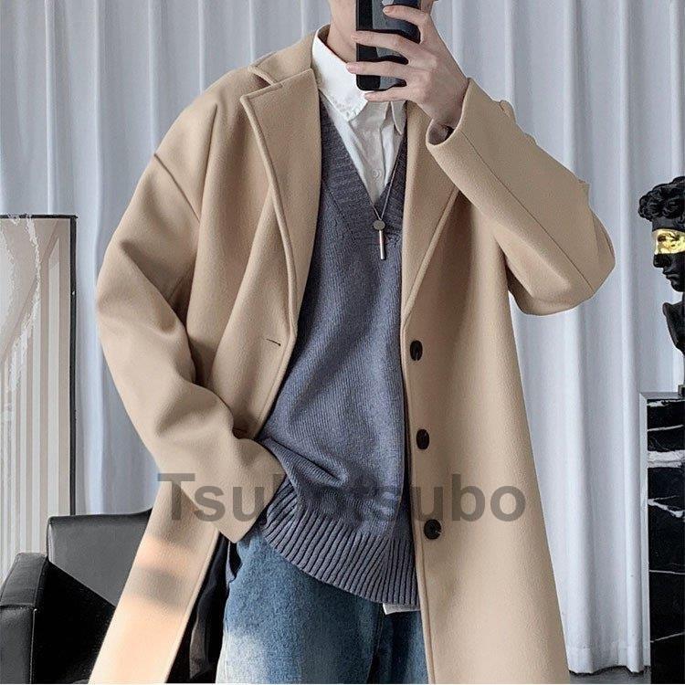 値段が激安 防風 防寒 アウター 通勤 ステンカラー ゆとり ビジネスコート 厚手コート メルトンコート ラシャコート 純色 メンズ チェスターコート 通勤代30代40代 防寒 ロング丈 チェスターコート ラシャコート 保温 秋冬新作4色 紳士服 コート アウター