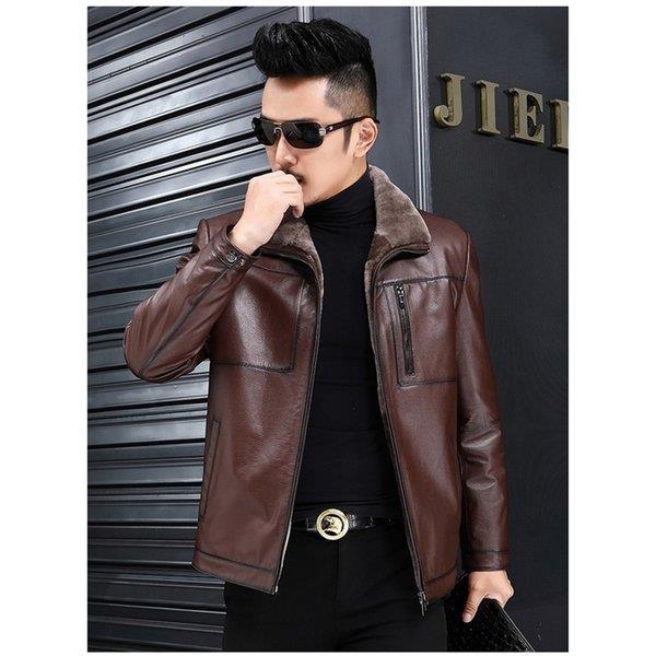 本革ジャケット 羊革 メンズ ラム革ジャケット ウール裏ボア 裏起毛 レザージャケット 革ジャン 革ジャン バイクジャケット メンズファッション E Magokoro メンズ 防寒 Xrx 秋冬 販売純正品