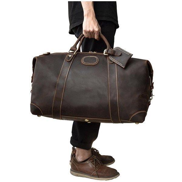 想像を超えての 旅行鞄 本革 2泊 トラベルバッグ トラベルバング レザー 本革 メンズ 旅行 ボストンバッグ メンズ 出張 帰省 旅行 2泊3日 ブラウン トラベルバング 手提げバッグ 底鋲9枚 ボストンバッグ 超厚牛革 容量拡張可 バッグ Dcp Com Ng