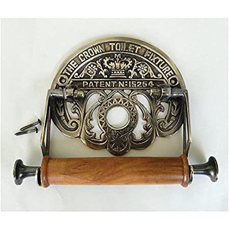 【5％OFF】 Toilet Brass Aged Dark English Fixture Toilet Crown The Paper St並行輸入品 Old Holder トイレ用ペーパーホルダー